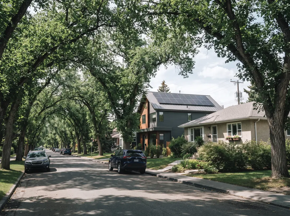 Solar on a property in the Old Strathcona area